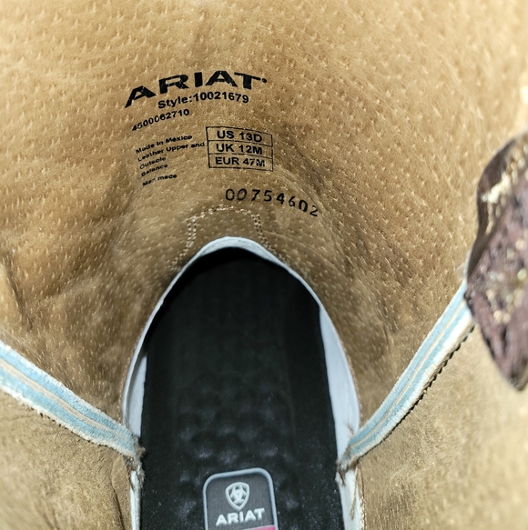 Ariat Rebound Western Cowboy Boots size 13D Mens - Picture 8 of 16